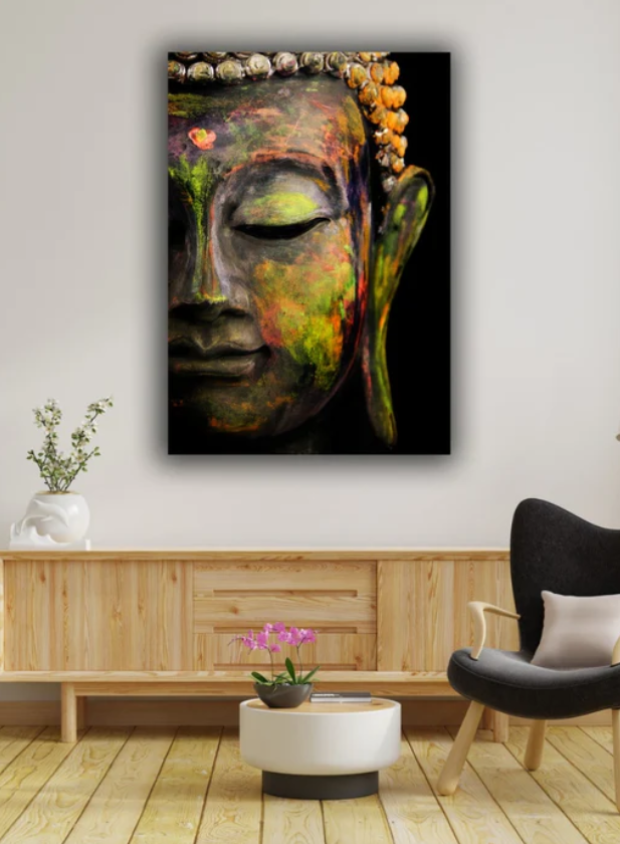 Lord Buddha Painting Canvas Frame | The Seven Colours - Buy Now