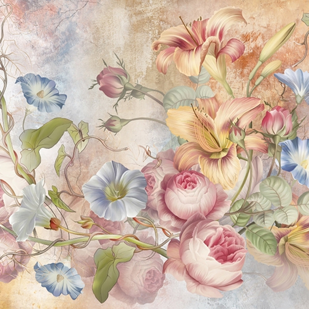 Premium Flower Art Wallpaper for Living Room