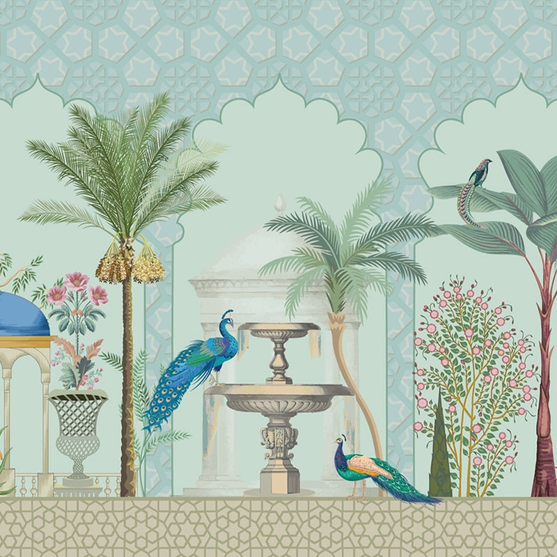 Premium Ancient Indian Mughal Wallpaper for Living Room