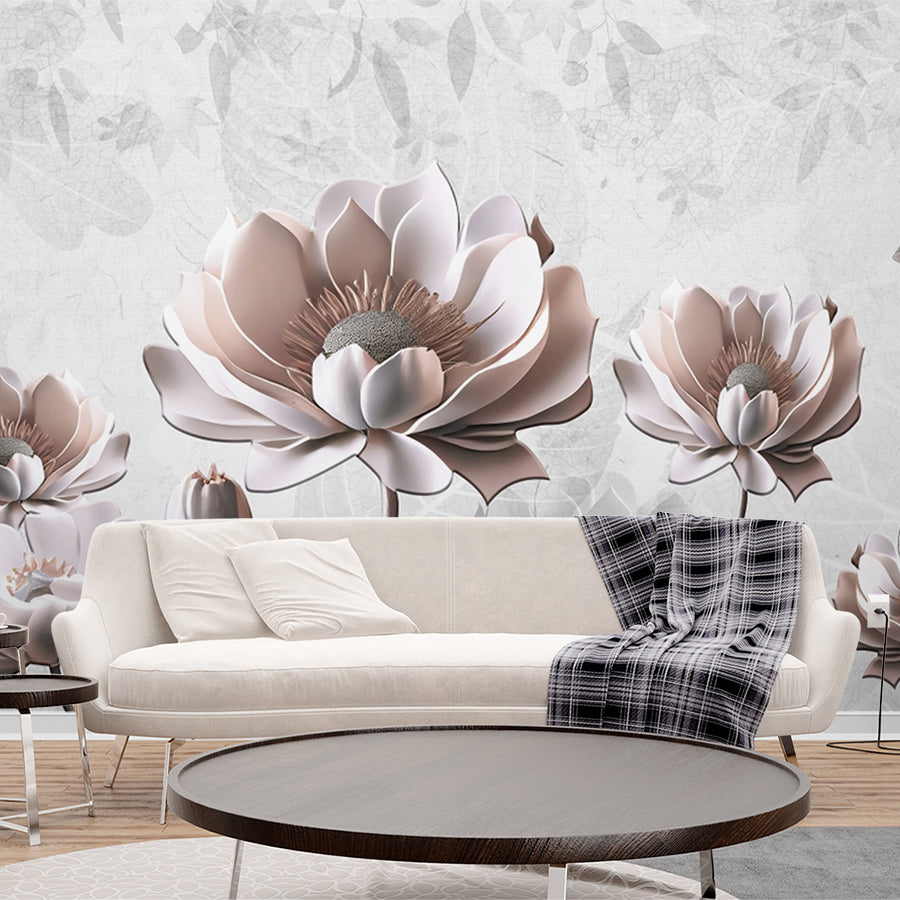 3D Big Flower Wallpaper Self Adhesive Mural Wallpaper | Customized Wallpaper