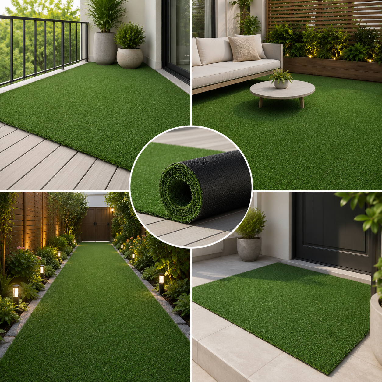 Green Grass Carpet Synthetic Rugs Turf Mat for Lawn (45 MM)