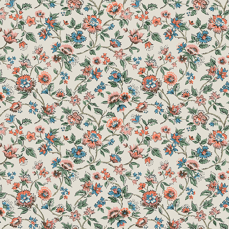 Floral Artful Wallpaper for Living Room