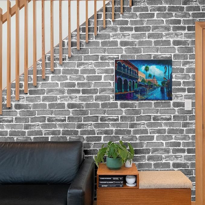 Self-Adhesive Wallpaper Peel and Stick Decorative Abstract Design Wall Covering 45cm X 3Mtr (PVC, Roll 14.5 Sqft, Black)