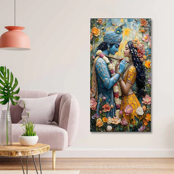 Radha Krishna Painting | Canvas Painting Frame
