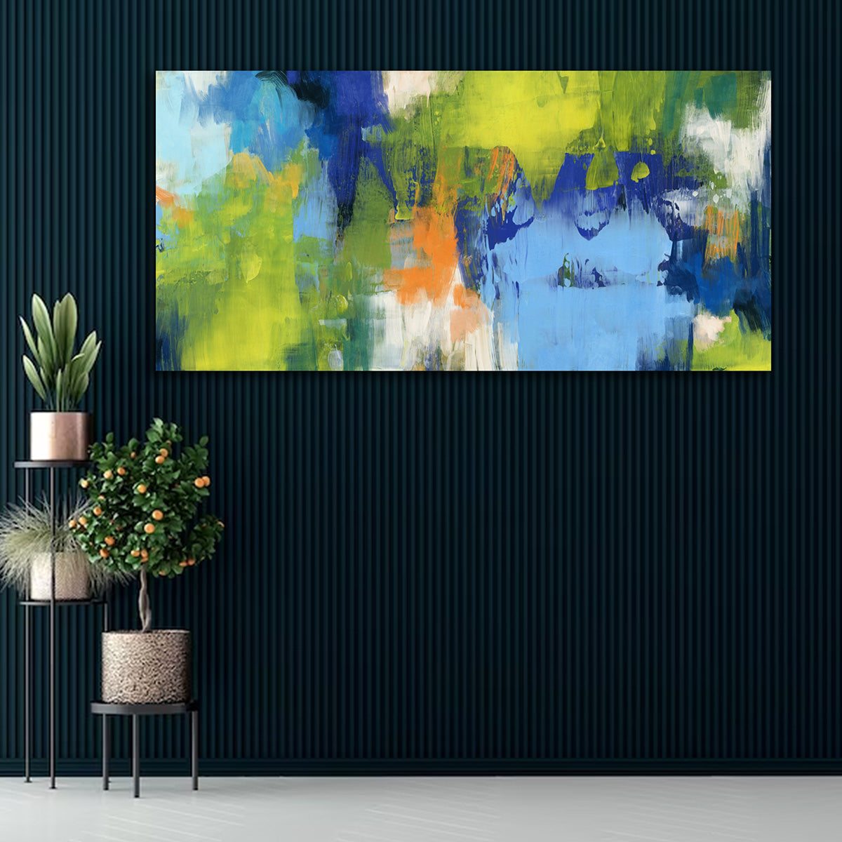 Colorful Abstract Landscape Canvas Painting Wall Art for Living Room