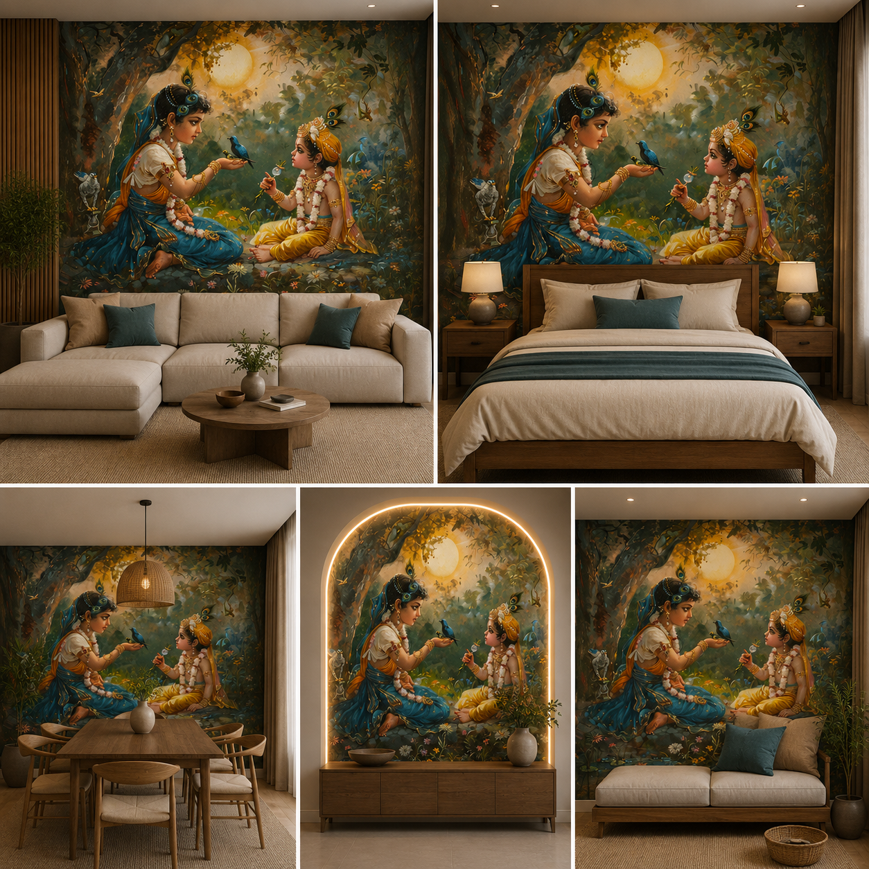 Radha Krishna Wallpaper | Peel & Stick Premium Wallpaper
