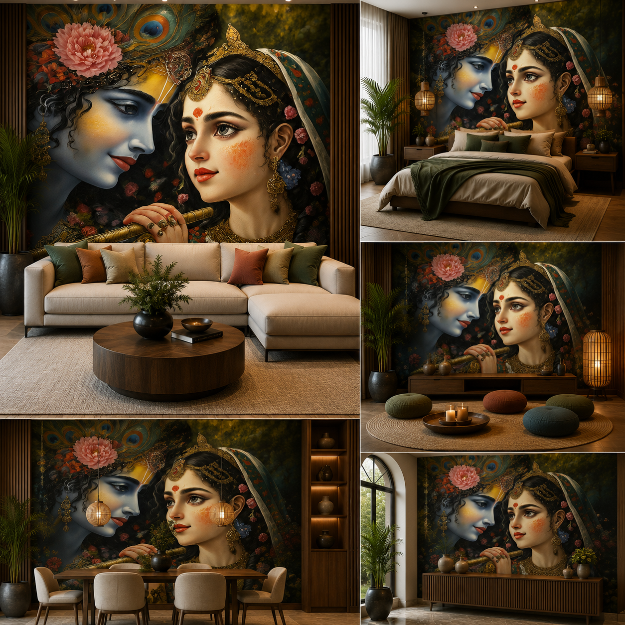 Radha Krishna Wallpaper | Peel & Stick Premium Wallpaper