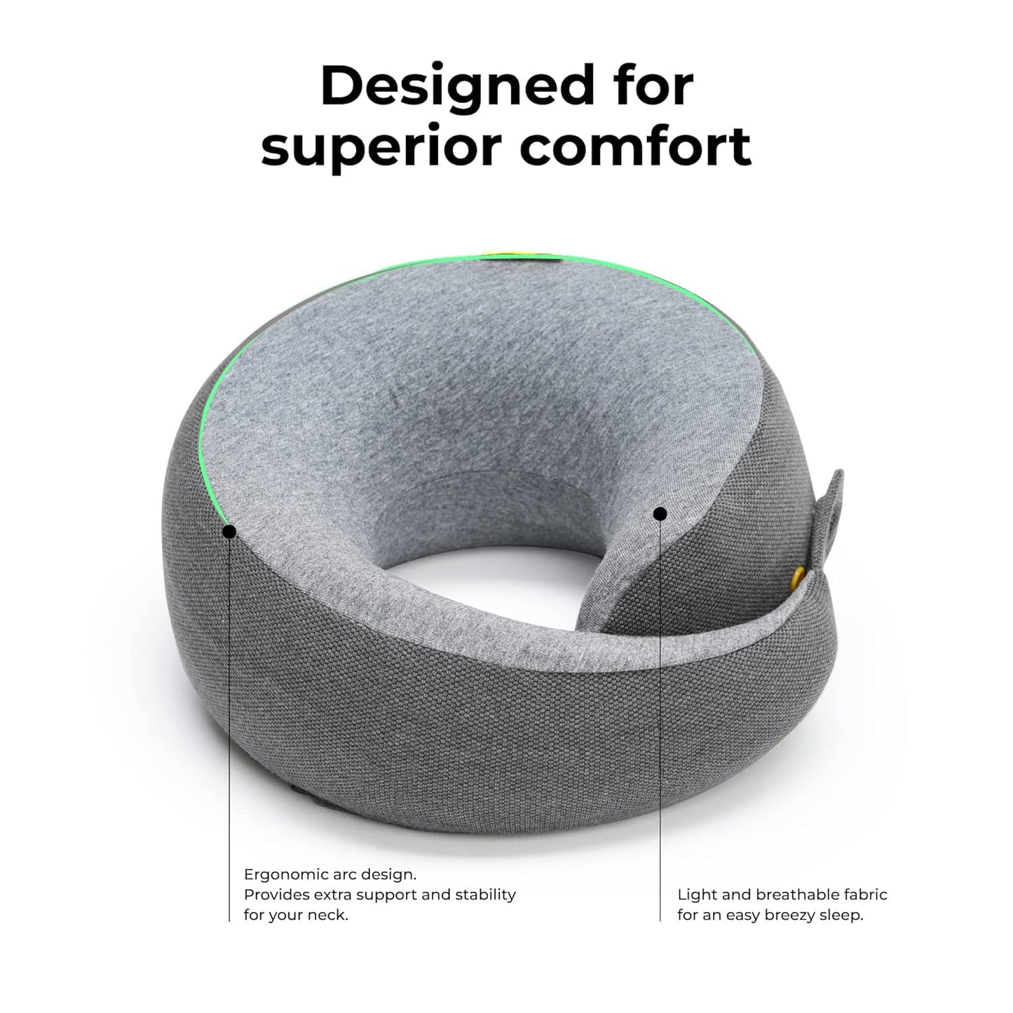 CloudSoft Memory Foam Travel Pillow | Ergonomic Neck Support