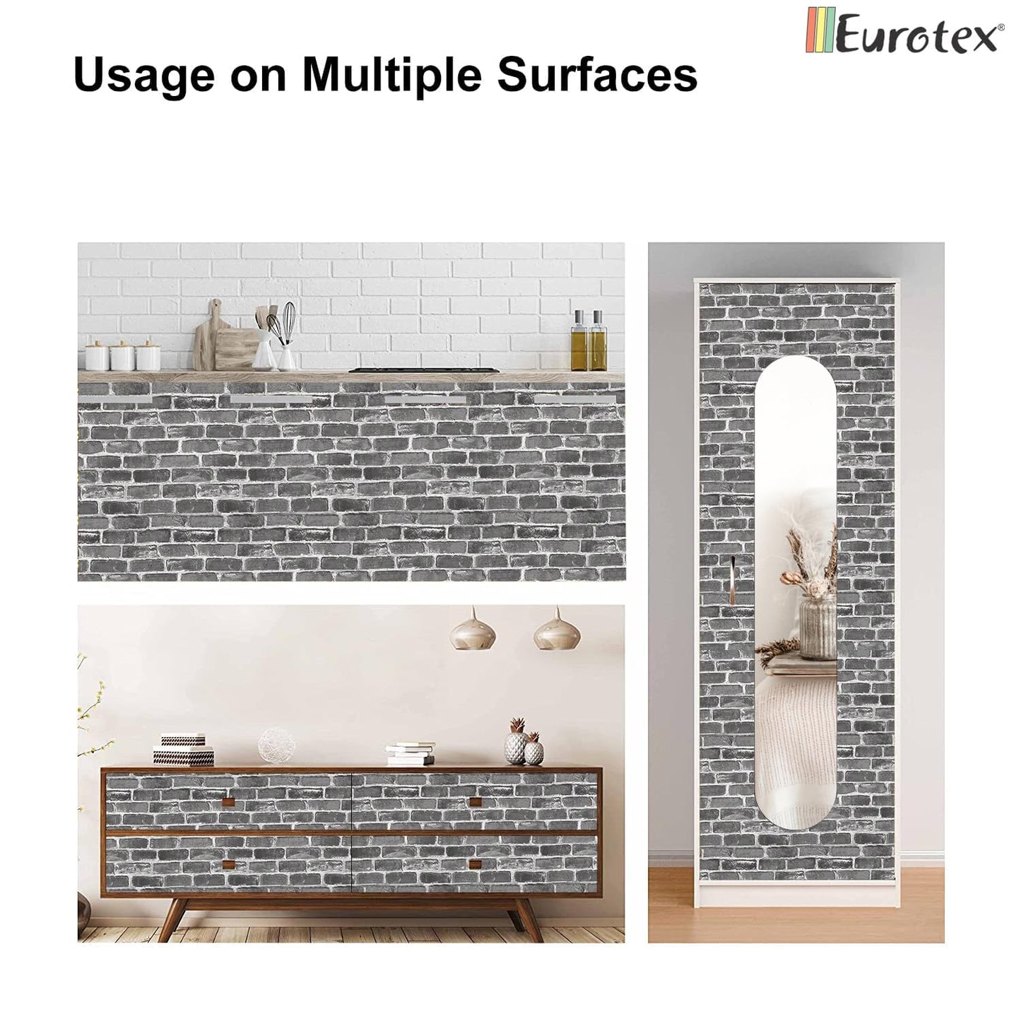 Self-Adhesive Wallpaper Peel and Stick Decorative Abstract Design Wall Covering 45cm X 3Mtr (PVC, Roll 14.5 Sqft, Black)