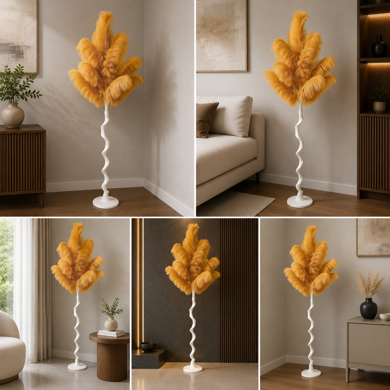 Indoor Ostrich Feather Plant – Floor Standing Decorative Accent 165 cm