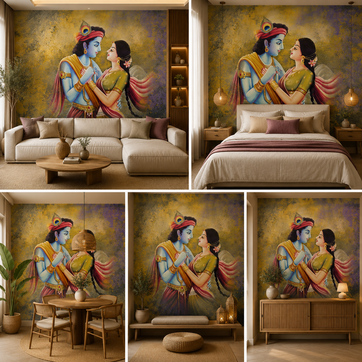 Radha Krishna Wallpaper | Peel & Stick Premium Wallpaper
