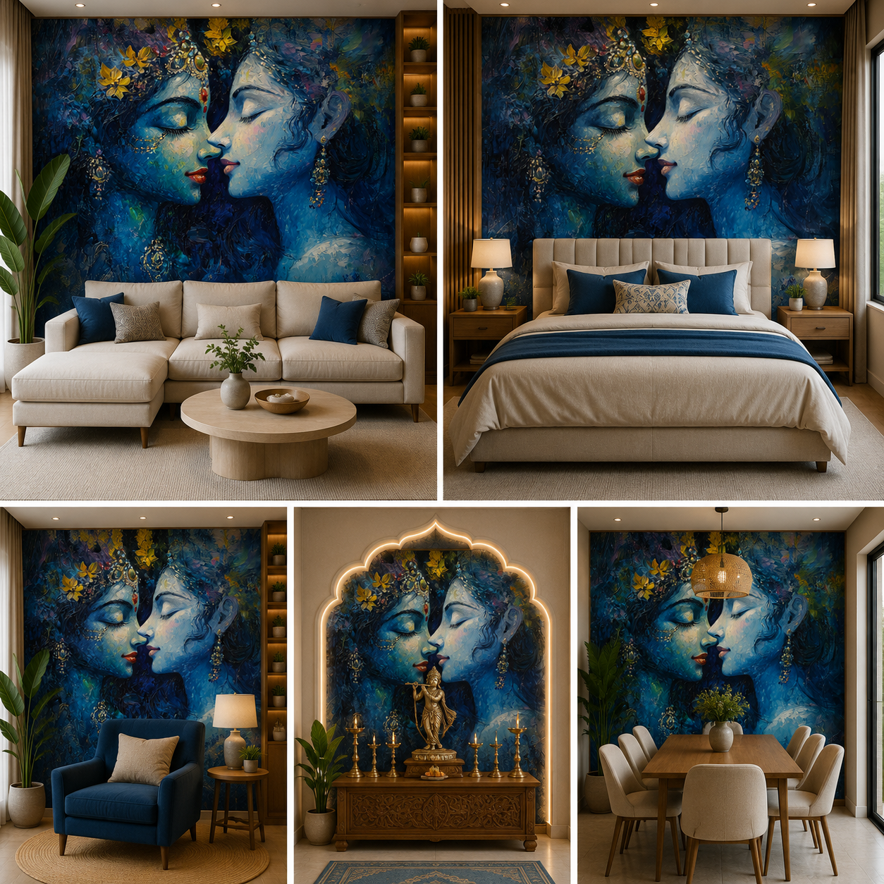 Radha Krishna Wallpaper | Peel & Stick Premium Wallpaper