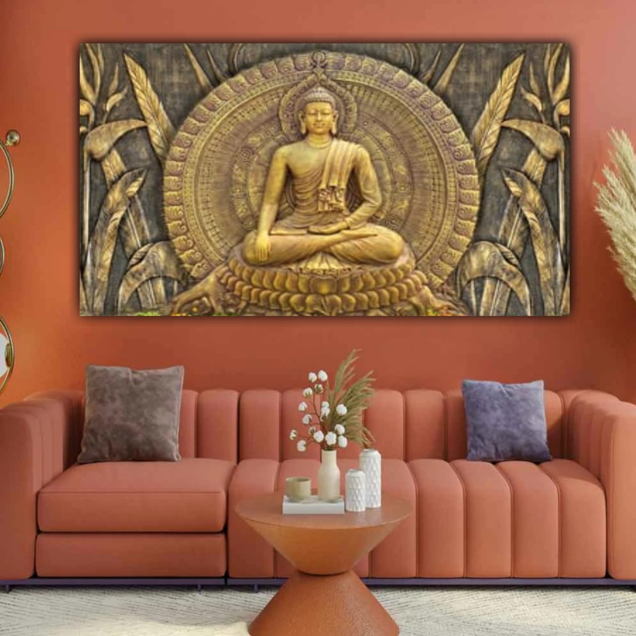 Meditating Lord Buddha Painting Canvas Frame | Canvas Painting | Buddha Painting
