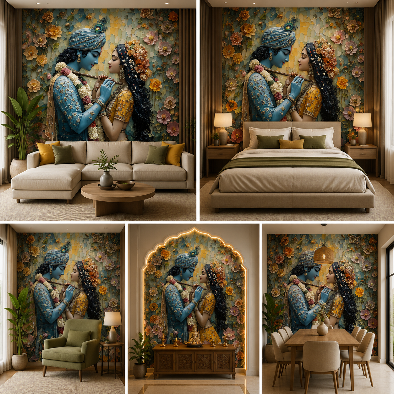 Radha Krishna Wallpaper | Peel & Stick Premium Wallpaper