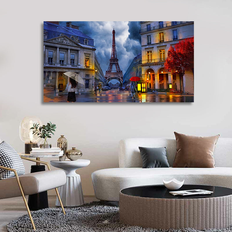 Eiffel Tower Painting for Living Room Decor