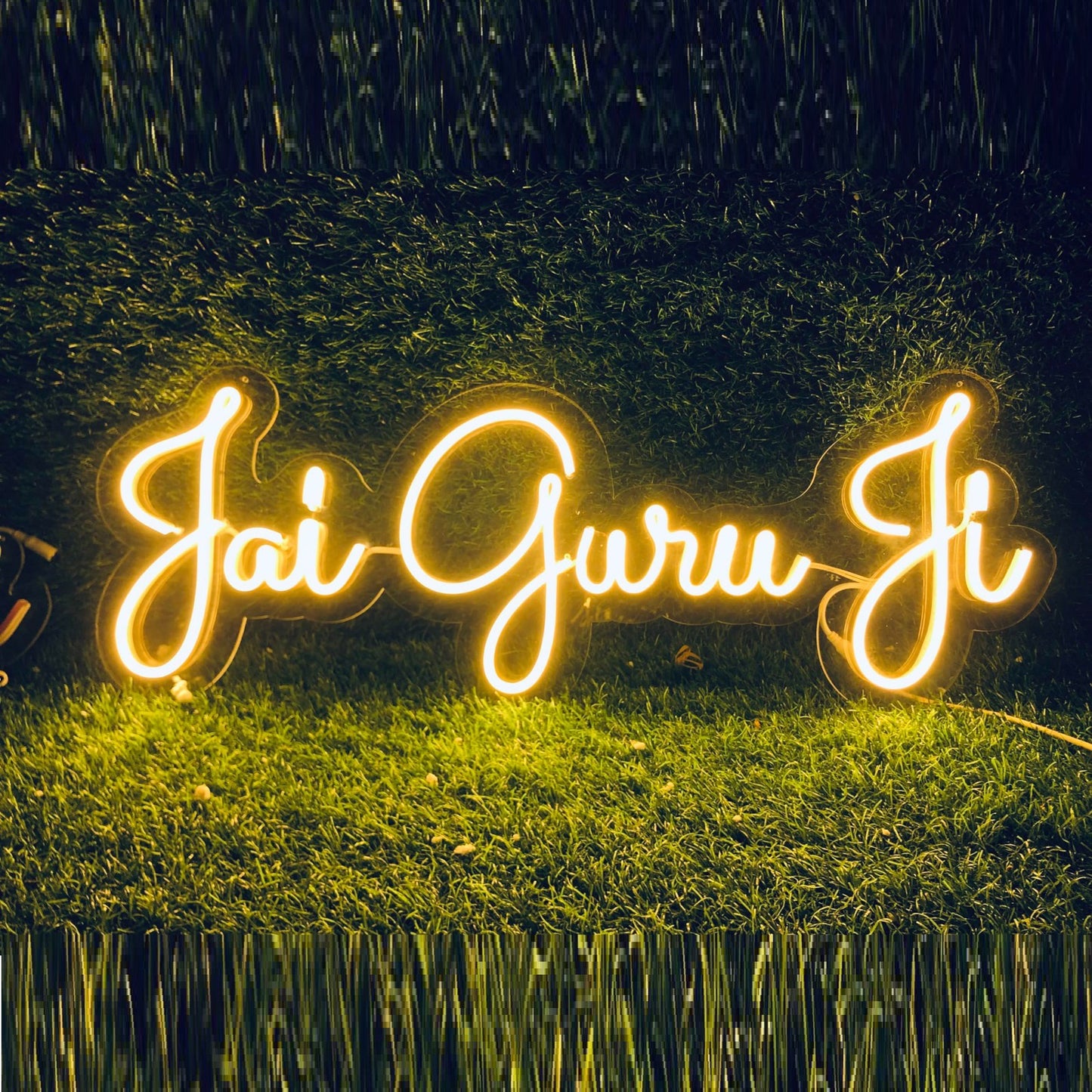 Jai Guru Ji Custom LED Neon Sign | Guru Ji Wall Decoration | gut ji light for decor