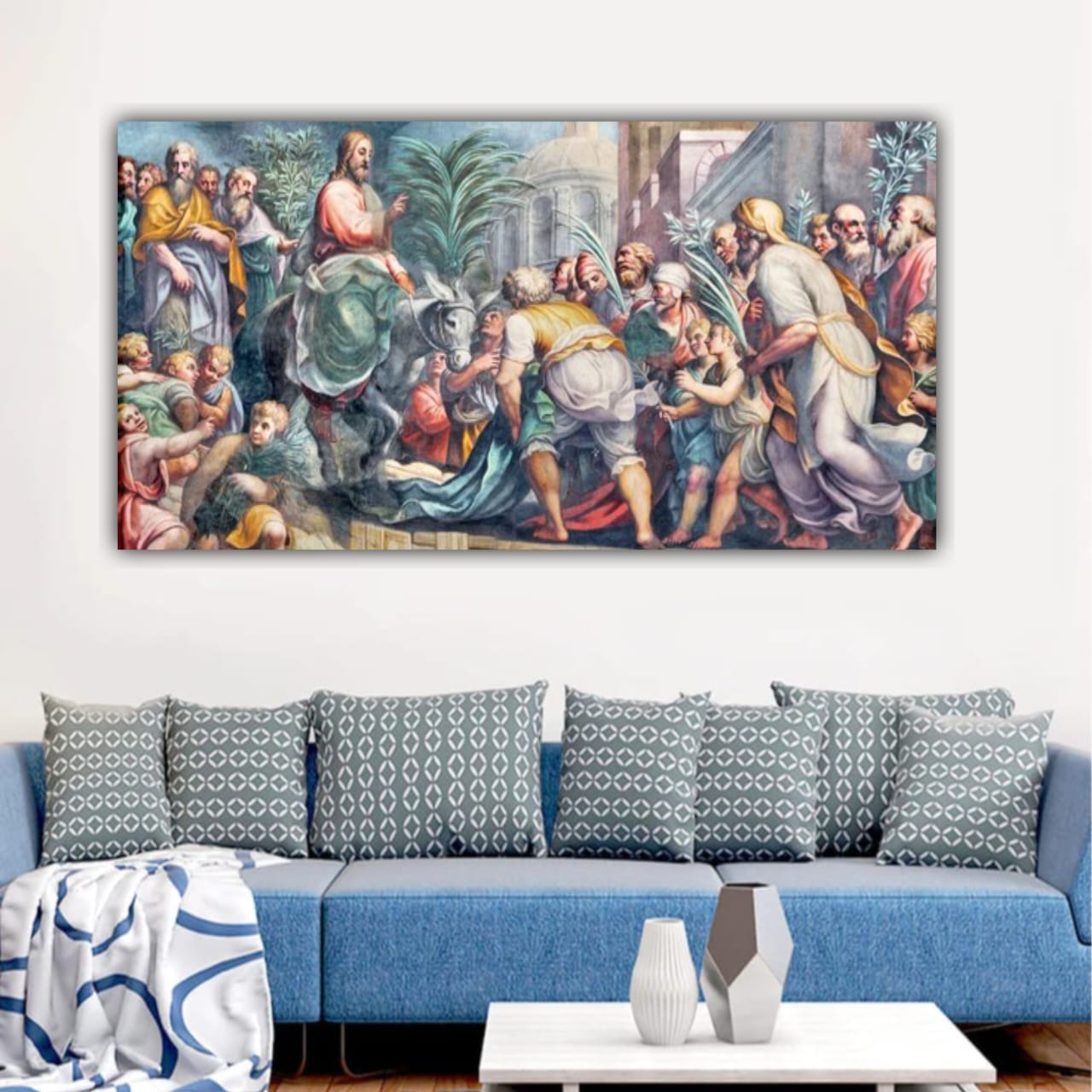 Beautiful Jesus Christ Painting | Palm Sunday Entry of Jesus Christ in Jerusalem Painting