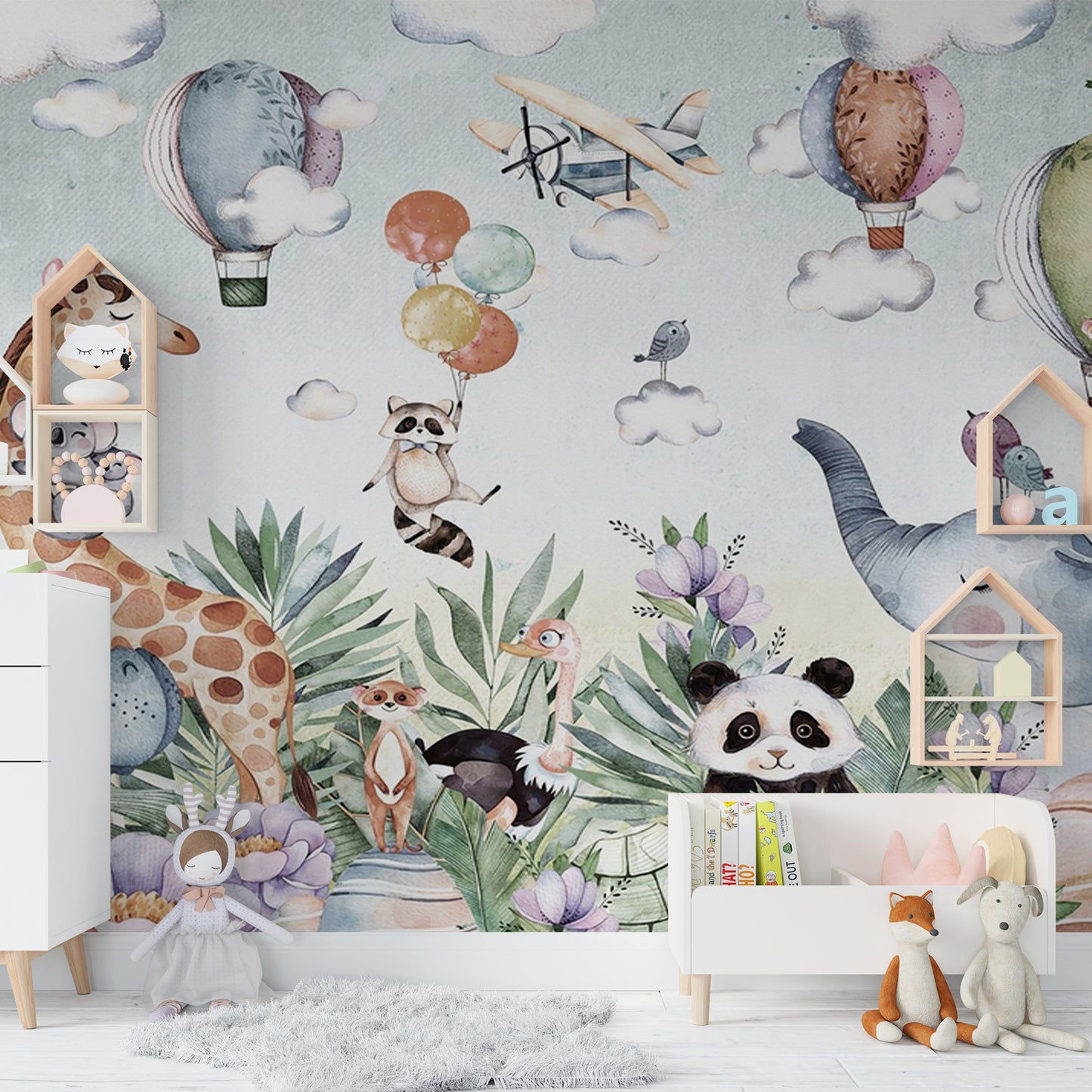 Kids Room Forest Theme Wallpaper for Children Self Adhesive