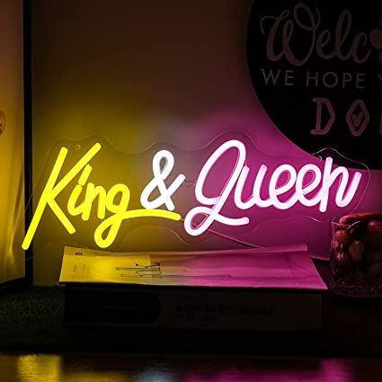 Neon Light Sign King and Queen | Custom Neon Sign | LED Neon Lights