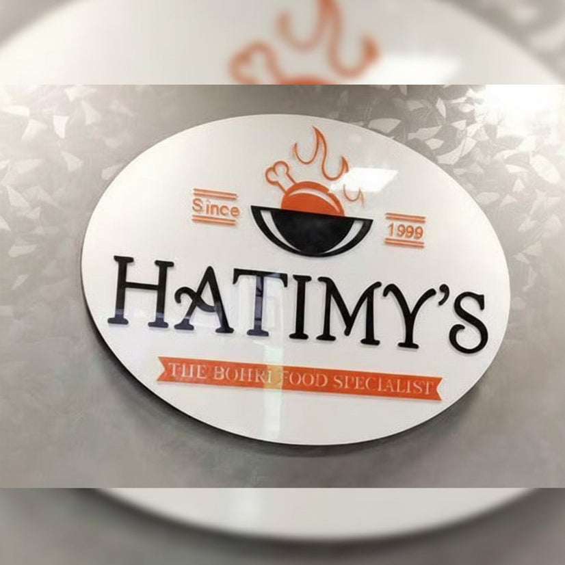 Round Acrylic Sign | Custom 3D Metallic Script Wall Hanging Sign for Beauty Studio Branding