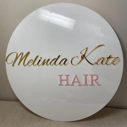 Round Acrylic Sign Board | Custom 3D Logo Display Sign for Office & Real Estate Branding