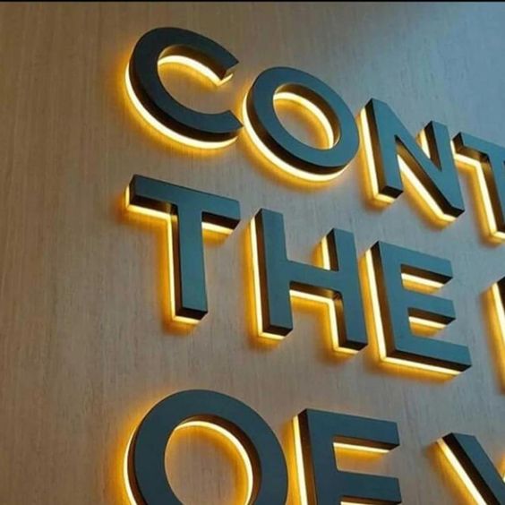 Luxury Metal 3D Letter Sign | Premium Gold Finish Wall Logo Signage for Hotel, Resort & Commercial Branding