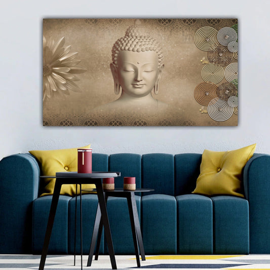 Lord Buddha Painting Canvas wall Frame