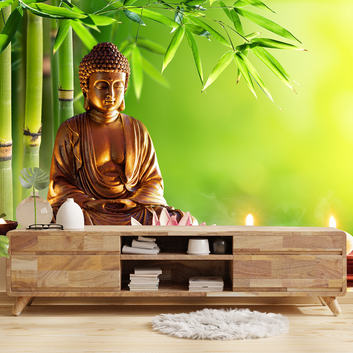 Premium Lord Buddha Wallpaper | HD Self Adhesive Wallpapers Just Peel and Stick