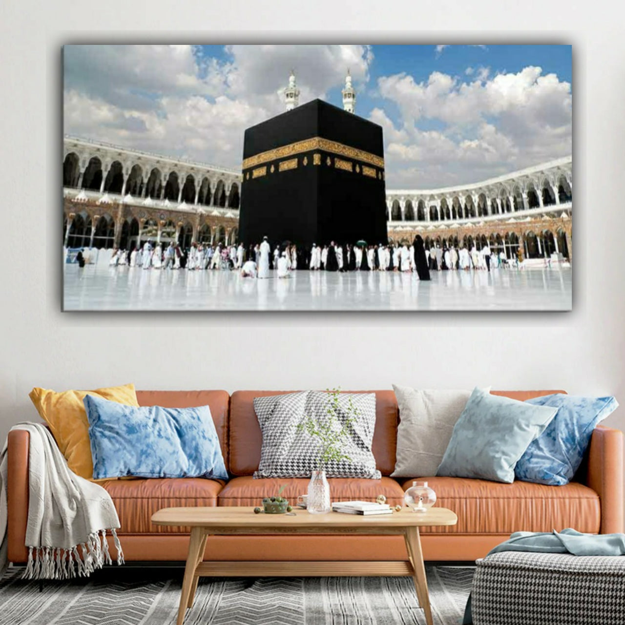 Beautiful Mecca Mosque Islamic Painting Canvas Wall Frame for Wall Decoration