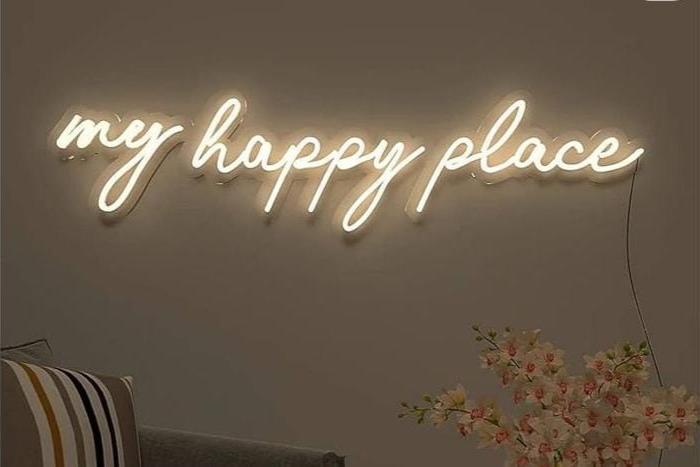 Led Neon Light Sign My Happy Place | Custom Neon Sign