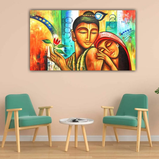 Beautiful Radha Krishna Wall Painting Frame for Living Room Wall Decoration