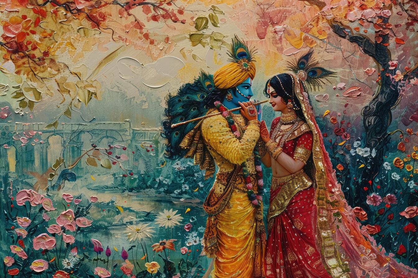 Radha Krishna Painting | Canvas Painting Frame