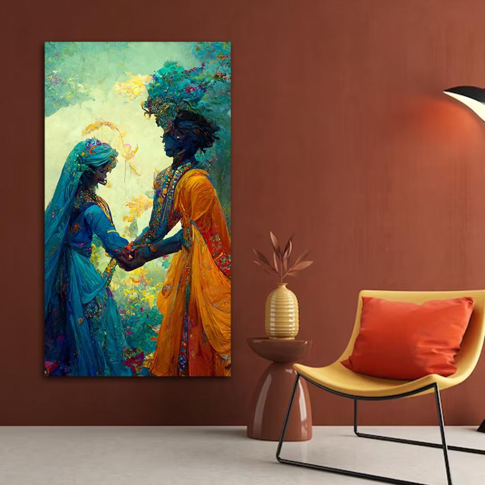 Radha Krishna Painting for Living Room Decor