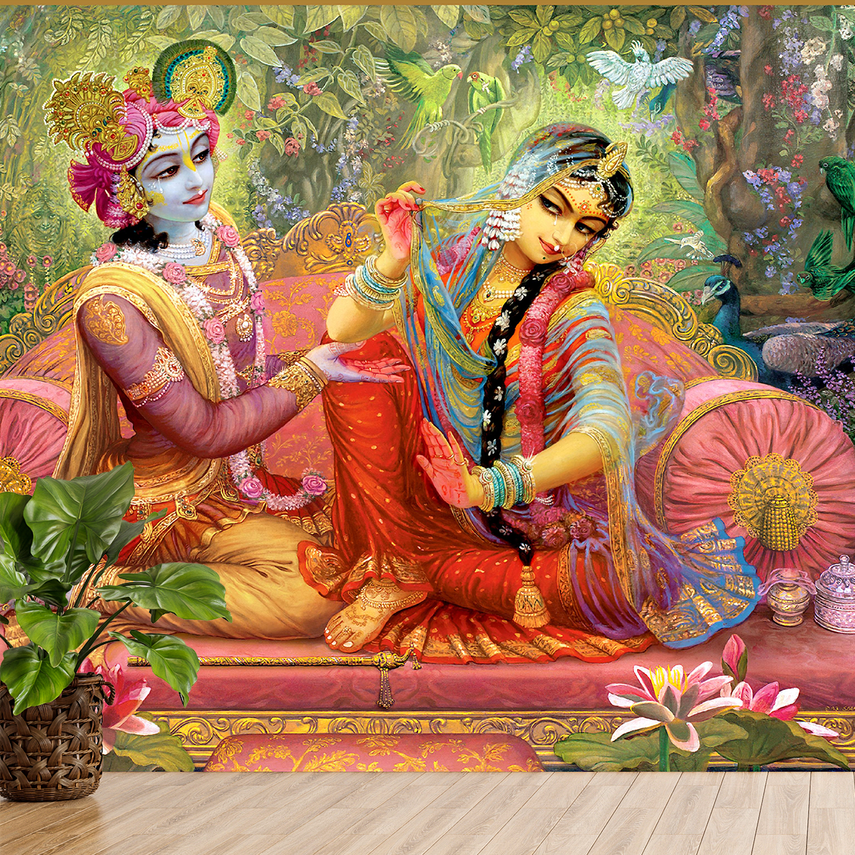Beautiful Radha Krishna Wallpaper Hd Self Adhesive Wallpapers Just peel and Stick Wallpaper