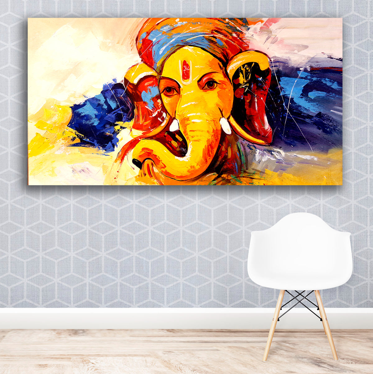 Rangoli Ganesha Painting for Living Room Decor