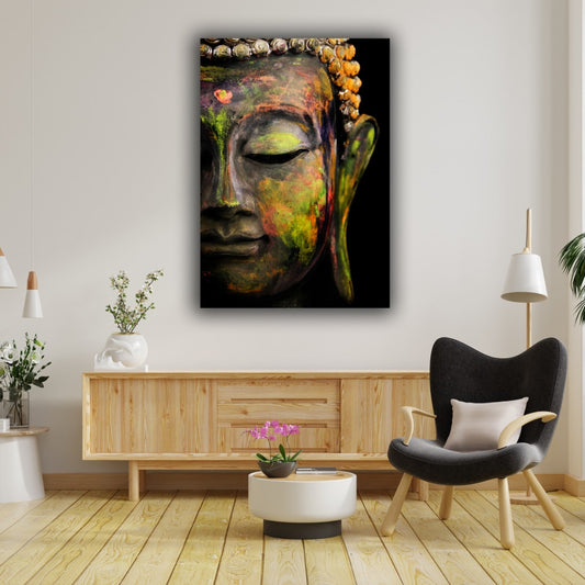 Lord Buddha Painting Canvas wall Frame for Living Room Wall Decor