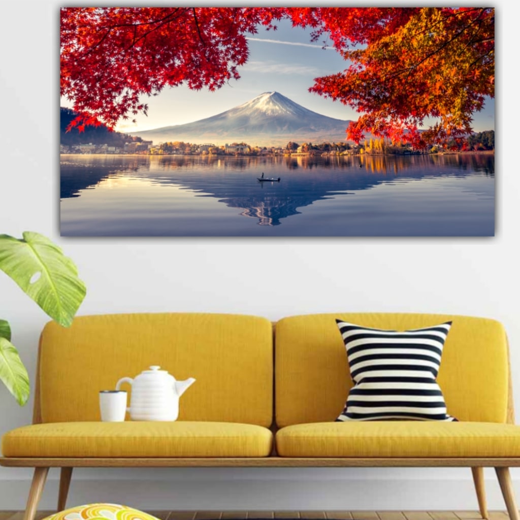 Canvas Painting River Front Landscape Wall Painting Frame