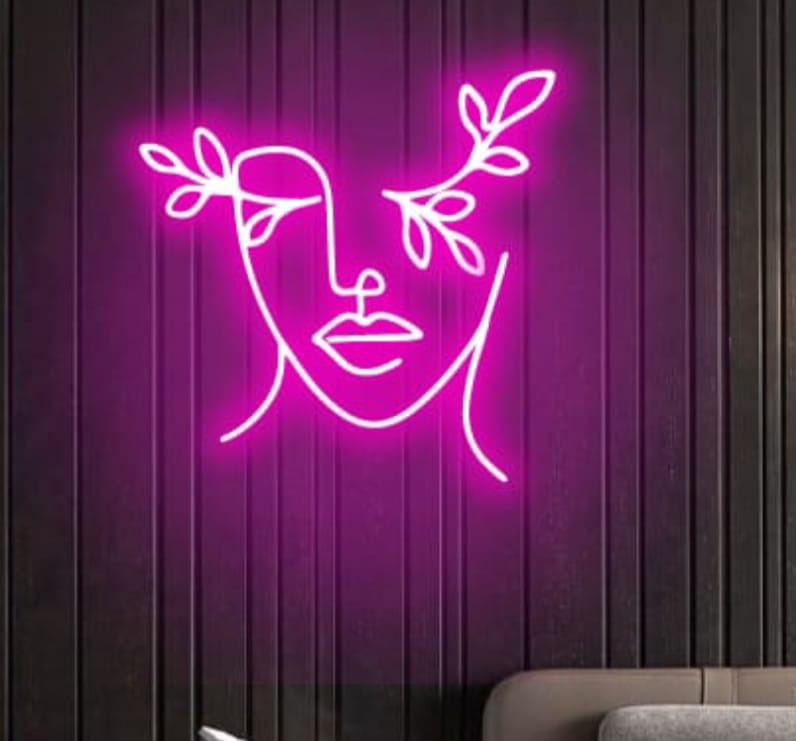 Beautiful Neon Light Sign Abstract Design | Custom Neon Sign