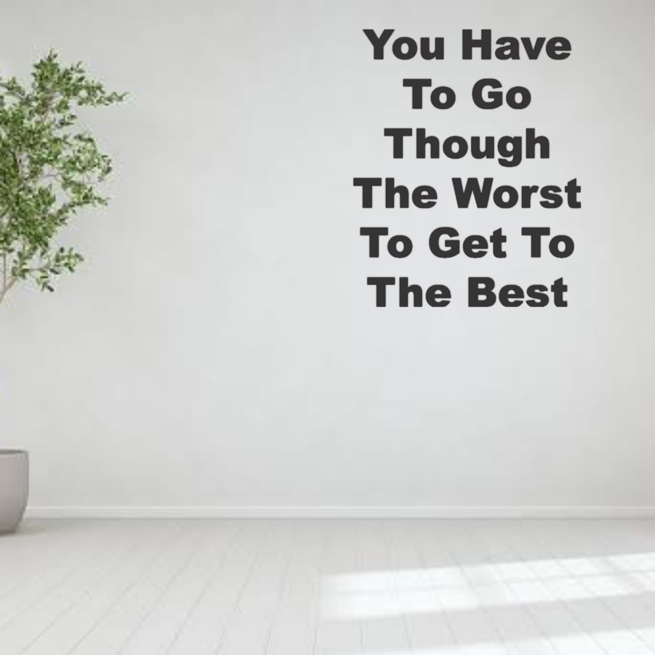 To Go to the Best Quote Black Acrylic Wall Decor (24x24 In)