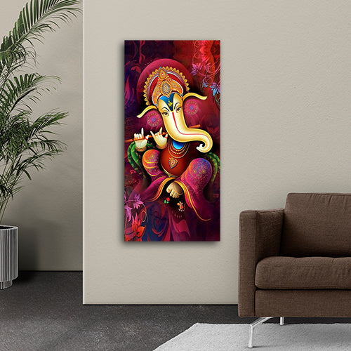 Beautiful Lord Ganesha Wall Painting With Frame for Wall Decors