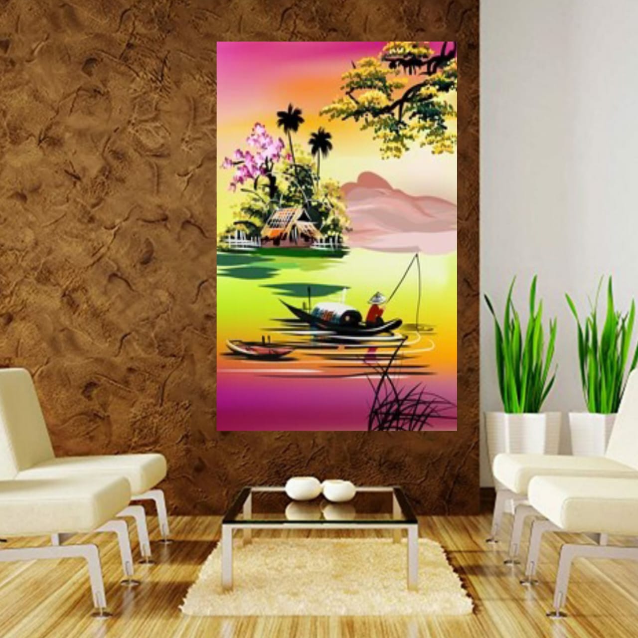 Vietnam Traditional Painting for Living Room Decor Abstract Canvas Wall painting Frame for Living Room Wall Decor Gifting
