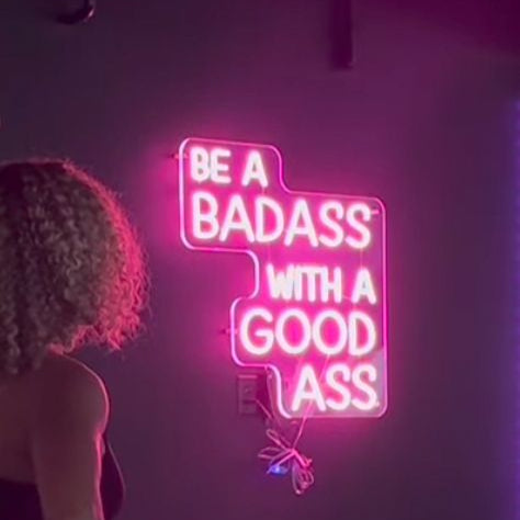 Be A Badass Neon Light Sign Party Decor LED Light | Custom Neon Sign (15 by 24 inches)