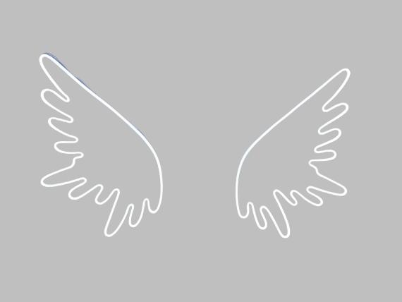 Led Neon Wing Light Sign Decors | Custom Neon Sign (36 by 36 Inches)