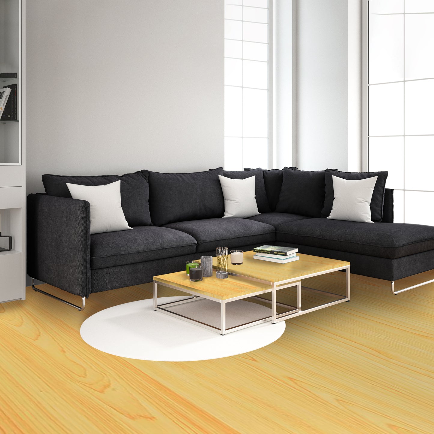 Premium Flooring Wallpaper for Floors Wooden Texture | Kitchen Wall Stickers (4 by 2 Feet)