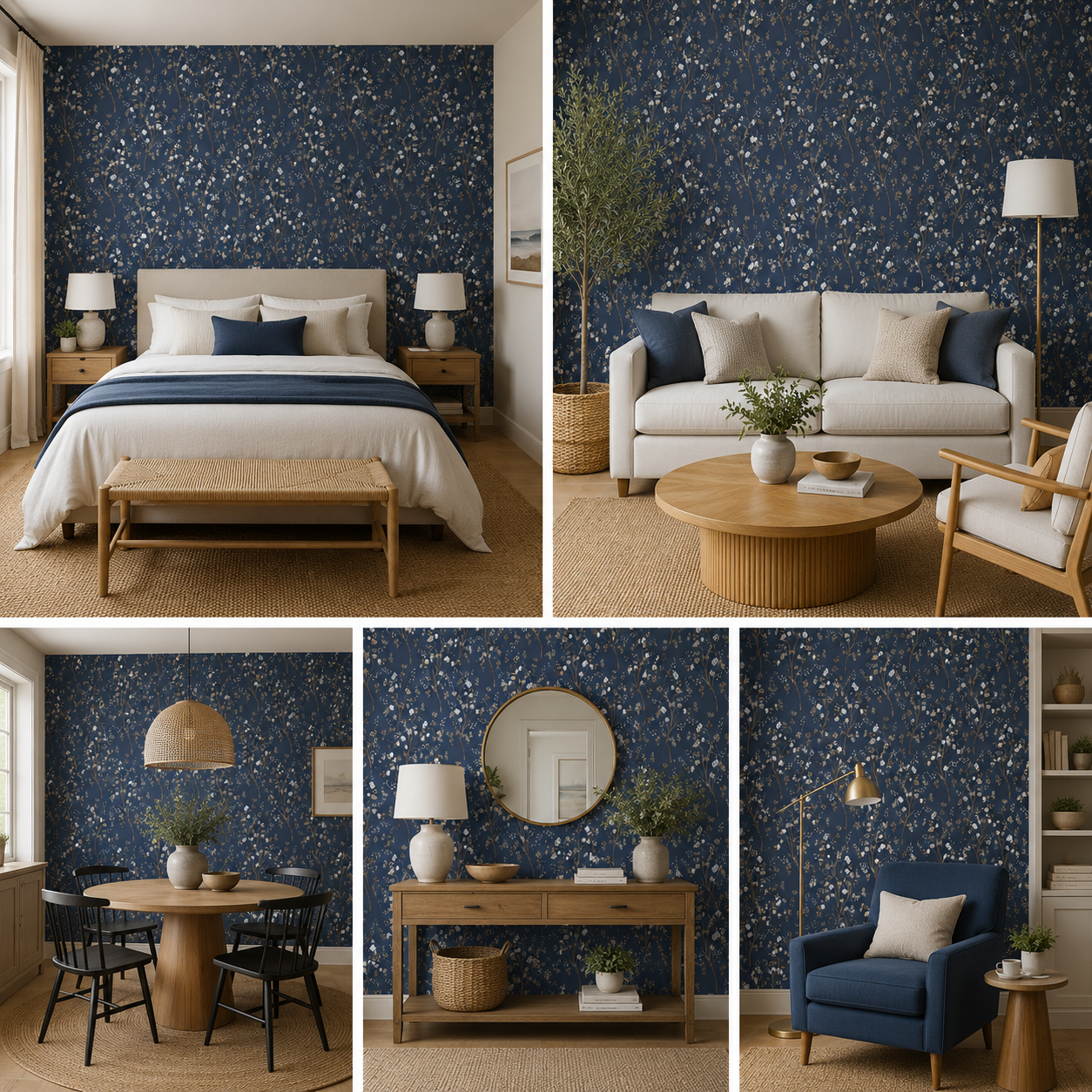 Floral Wallpaper Premium for Living Room Self Adhesive