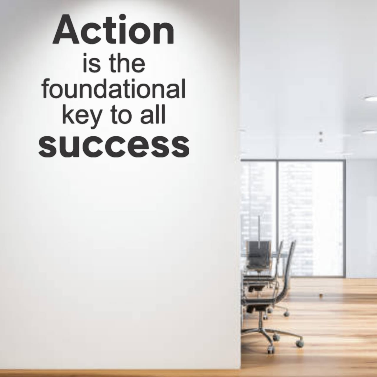 Black Acrylic Motivational Quotes self adhesive for office decor home shops