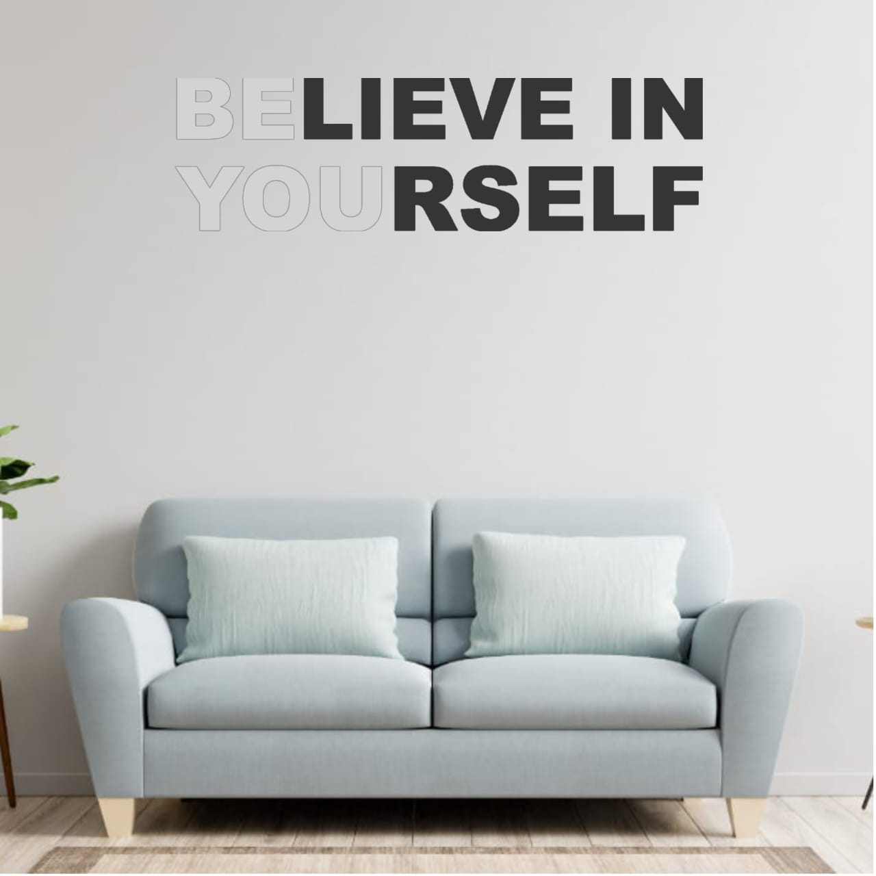 Black Acrylic Motivational Quotes self adhesive for office decor home shops