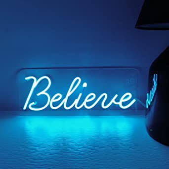 Beautiful Neon Light Sign Believe Word | Custom Neon Sign | LED Neon Lights | Customized LED Neon Lights Name | Neons