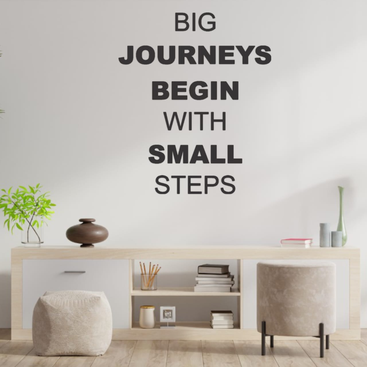Black Acrylic Motivational Quotes self adhesive for office decor home shops