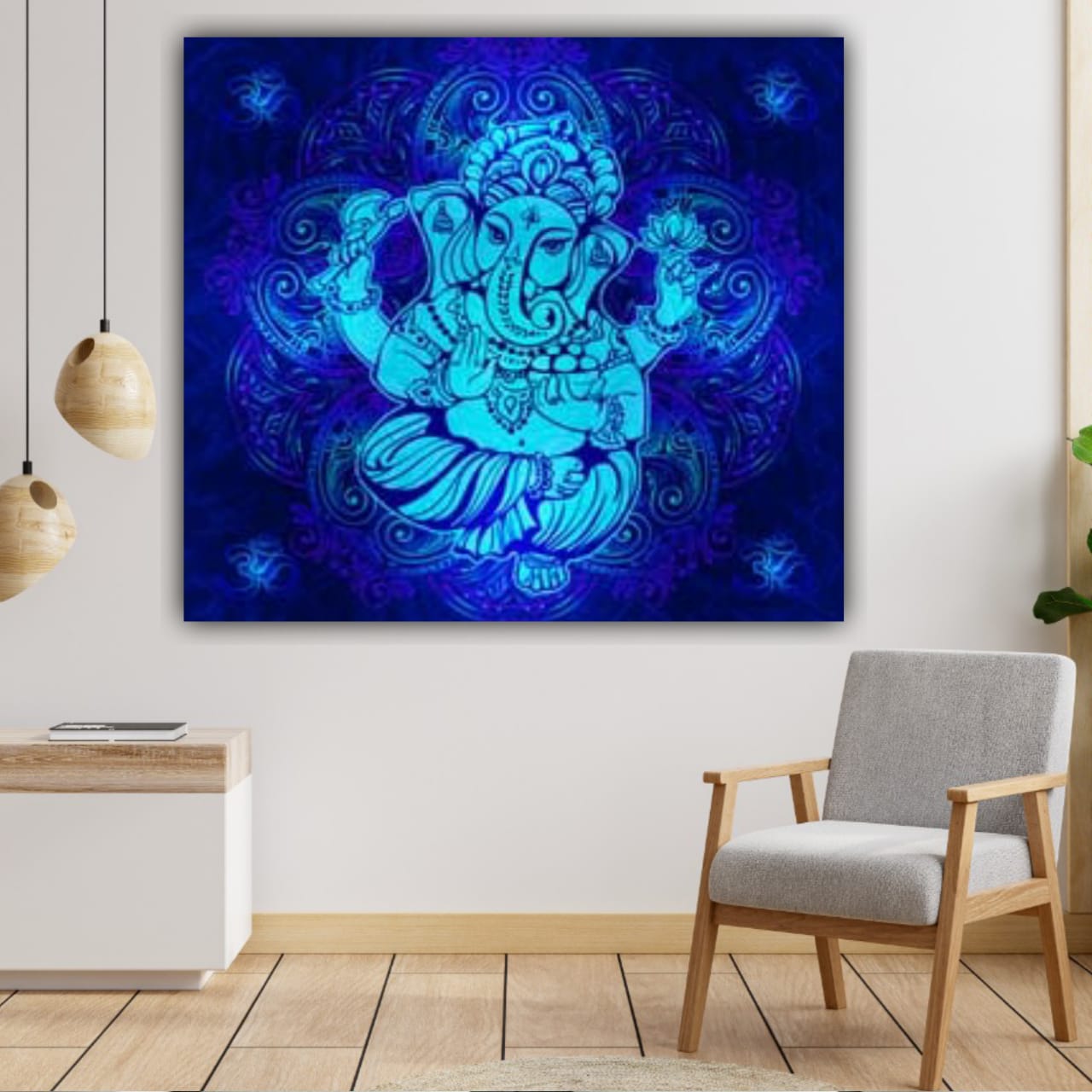 Auspicious Ganpati Lord Ganesh ji Wall Decor Frame Large Size